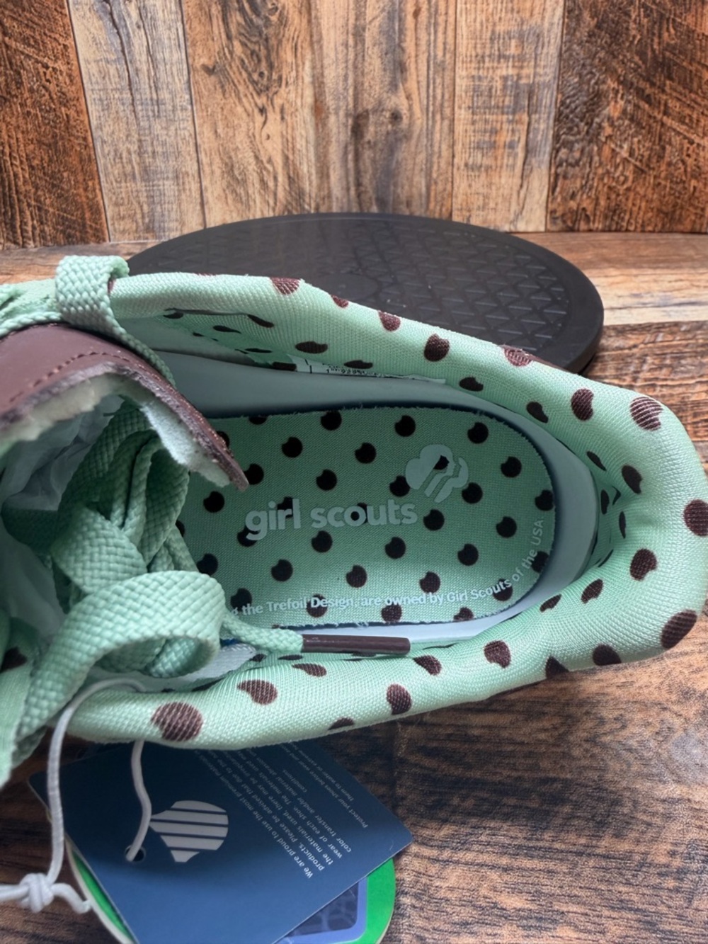 K-Swiss X Girl Scouts K Swiss Thin Mints Court '66 Varsity Low Scout SNEAKERS - Picture 7 of 11